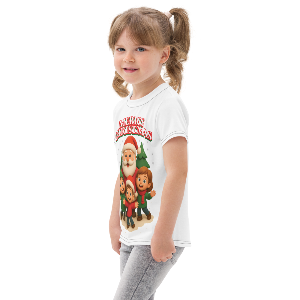 Kids cotton crew neck t-shirt (Merry Christmas)