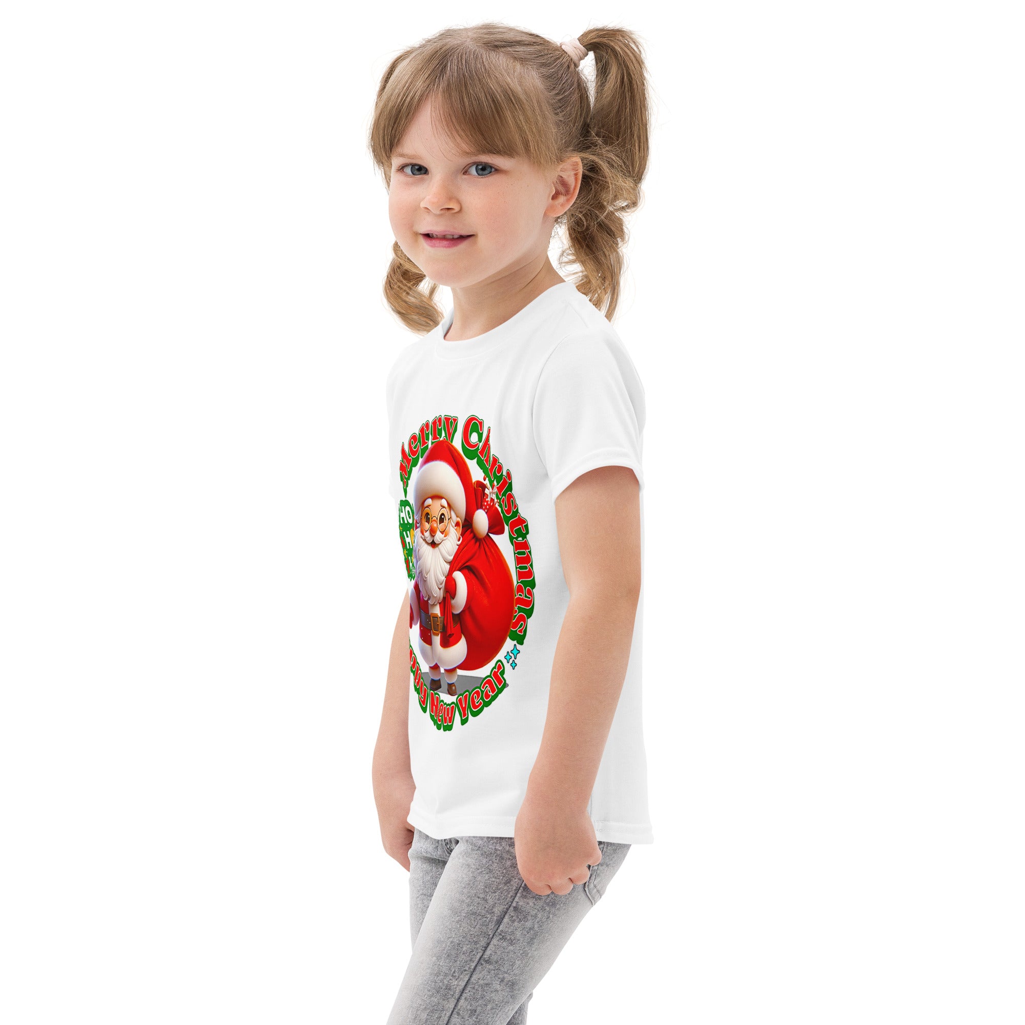 Kids cotton crew neck t-shirt (Merry Christmas)